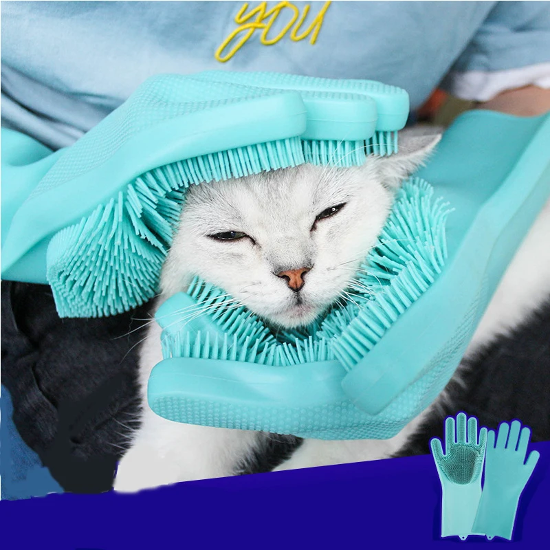 Cat Grooming Glove Pet Dog Cat Bath Accessories Hair Removal Mitts Anti-scratch Gloves Hair Comb and Brush Glove For Cats Kitten Cat Grooming Glove Pet Dog Cat Bath Accessories Hair Removal Mitts Anti-scratch Gloves Hair Comb and Brush Glove For Cats Kitten