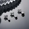 3-8mm Simple Ball Earrings Titanium Stud Earring Multi Ear Piercing Jewelry Gothic Men Women Girls Anti Allergic Body Accessory 2