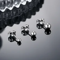 3-8mm Simple Ball Earrings Titanium Stud Earring Multi Ear Piercing Jewelry Gothic Men Women Girls Anti Allergic Body Accessory 2