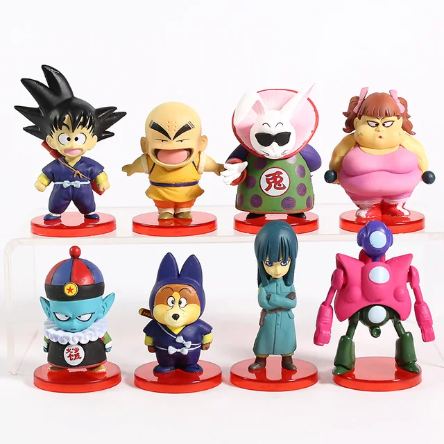 Dragon Ball Super Wcf Dwc Goku Gohan Bulma Krillin Kaio Bubbles Ox King Chichi Pilaf Shu Mai Pvc Figures Toys 8pcs Set Action Toy Figures Aliexpress