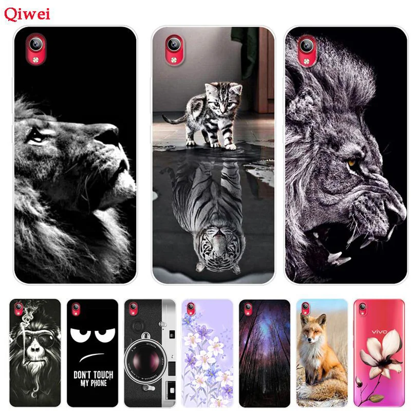Прозрачный чехол для Vivo Y91C Y91i телефона с рисунком животных и цветов Мягкая