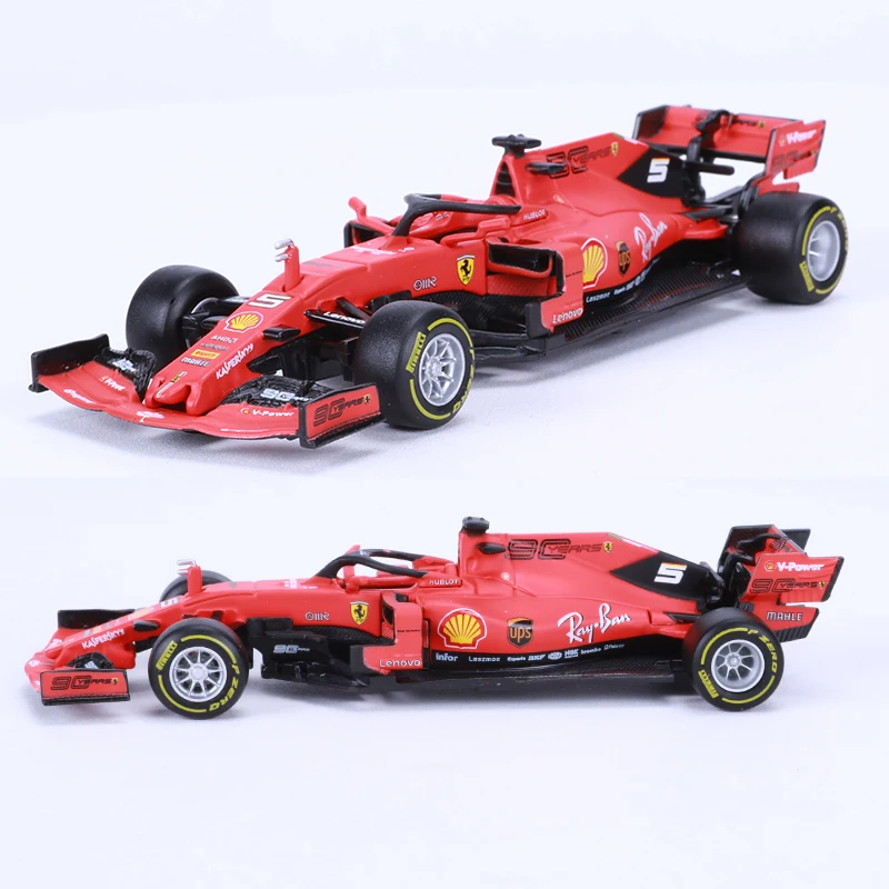 Bburago 1/43 1:43 2019 SF90 Феррари Leclerc Феттель No5 No16 F1 Формула 1 гоночный автомобиль литой