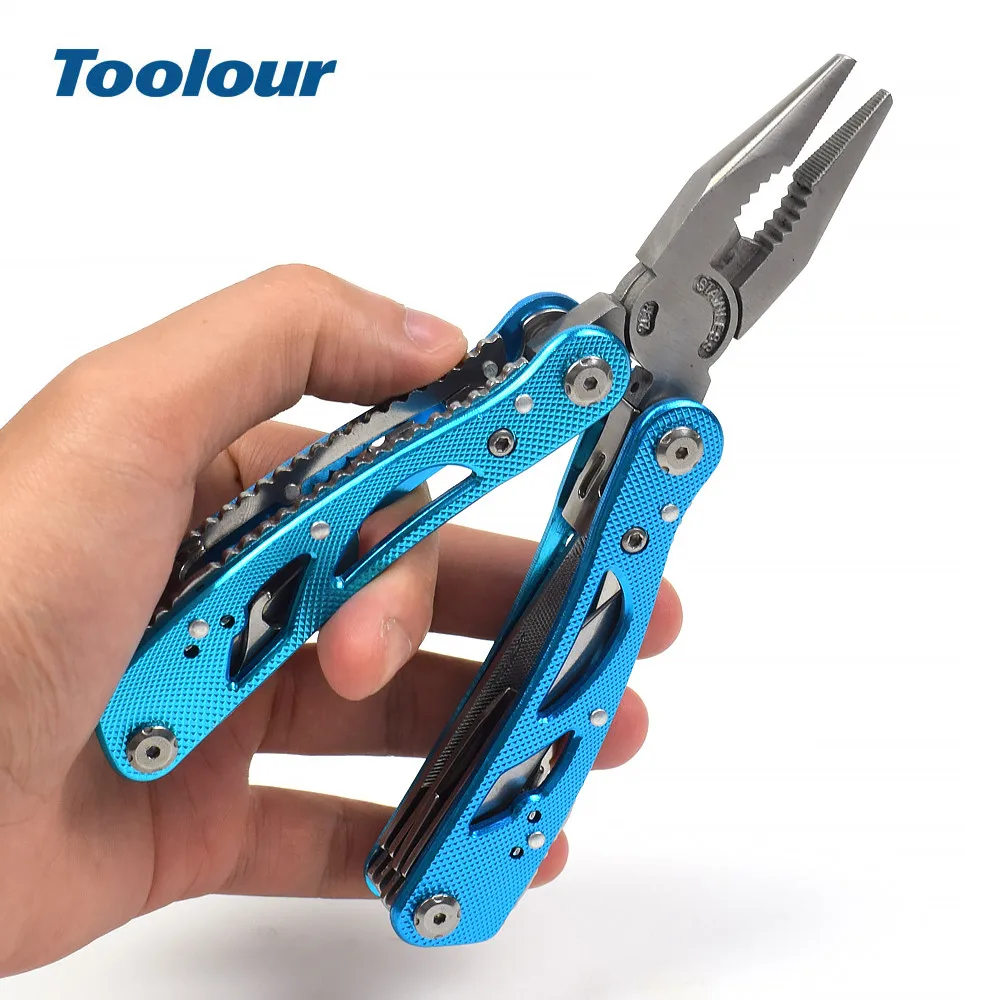 

Toolour Multi bending Knife Pliers Wire Stripper Cable Cutter Outdoor Camping Tool Pliers with Knife Screwdriver combination Kit