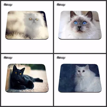 

Mairuige Mousepad Best Custom Animal White Cat Kitten Computer Notebook Rectangle Gaming Mouse Pad Computer Notebook Desk Mat