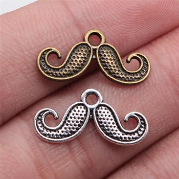 

WYSIWYG 30pcs 20x10mm Pendant Moustache Small Moustache Beard Charm Pendants For Jewelry Making Moustache Beard Pendants