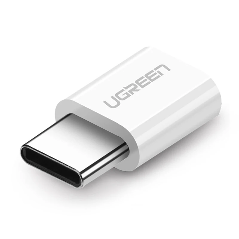 Ugreen otg type c adapter micro usb to usb c adapter charging cable converter for Samsung s9 huawei oneplus xiaomi usb c adapter - Цвет: Mini white