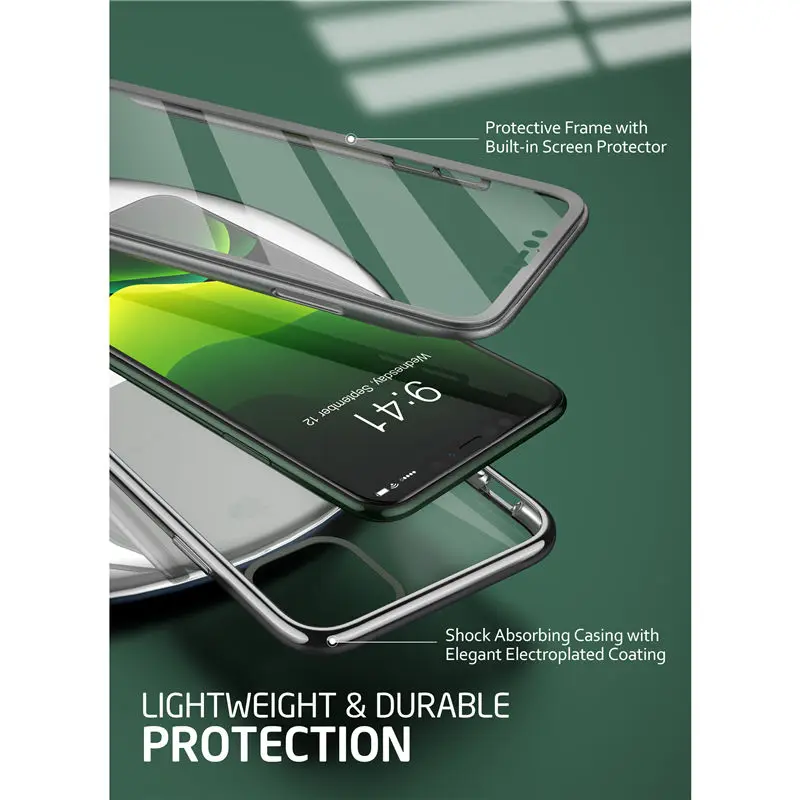Чехол для iPhone 11 Pro 5,"() SUPCASE UB электро-металлический гальванический+ TPU чехол для всего тела со встроенным протектором экрана