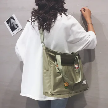 

Bag Fashion Stream New Style Fashion Versatile tuo te bao Online Celebrity INS Canvas Bag Women Shoulder Student Fashion Shoulde