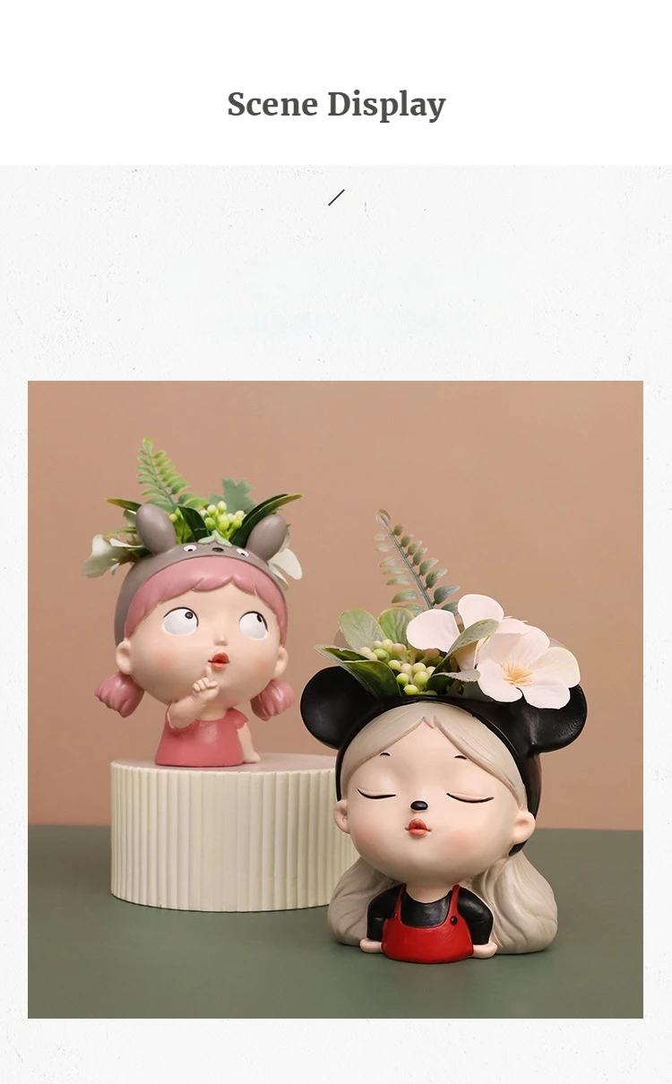 Creativity Gardening Art Girl Sculpture Flower Pots Home Decoration 3 Hf2f7330f4f9b4ce7b7bf62d0f521880aU