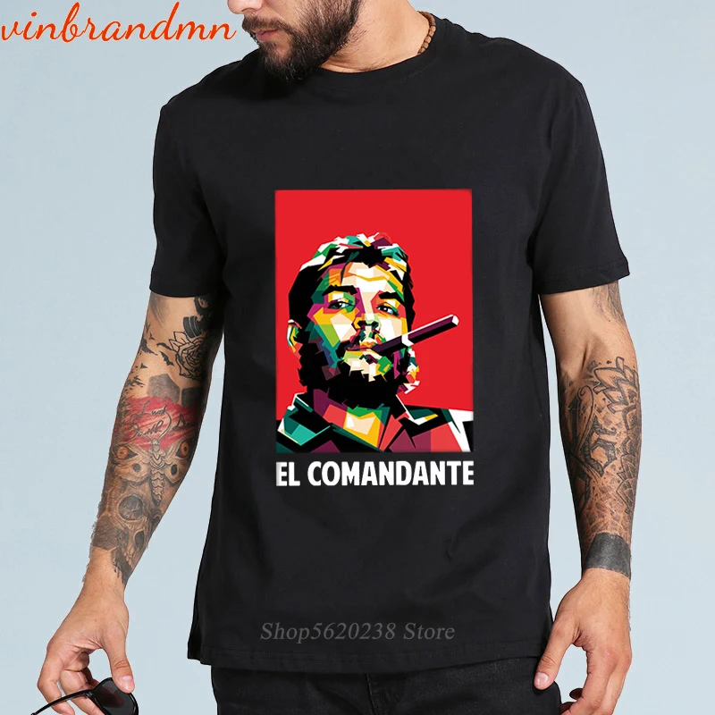 Мужская футболка кубинская революционная графическая Che Guevara топы хлопковая