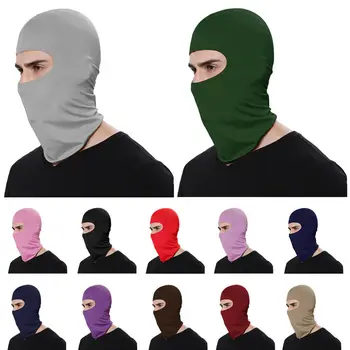 

Unisex Women Men Outdoor Ski Motorcycle Cycling Bike Balaclava Hood Cap Full Cover Face Mask Neck Headwear Thin Solid Color Hat
