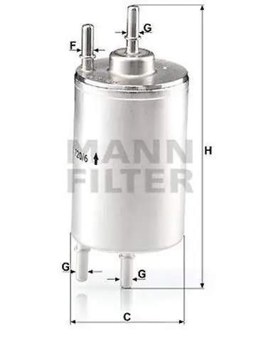 Фильтр топливныйAudi A4 1.8T 00-05 MANN-FILTER WK720/6
