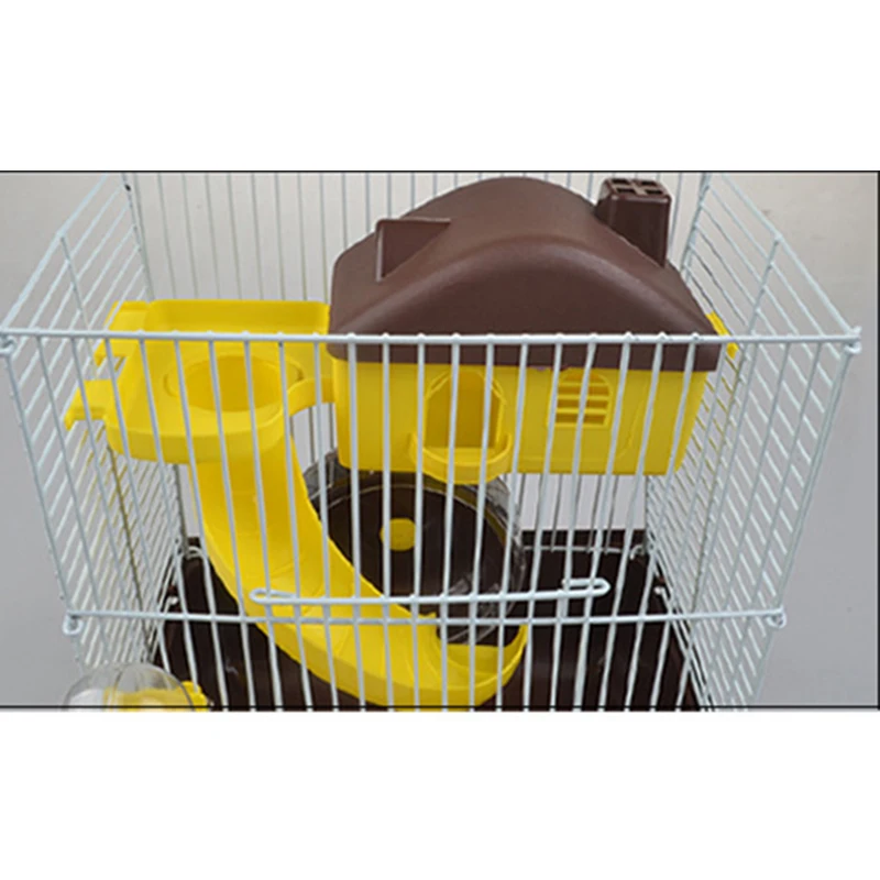 1* клетка для домашних животных 21*15*30 см ABS двухслойная маленькая клетка для хомяка с кабиной двухэтажная платформа слайдер вакуумный поилка