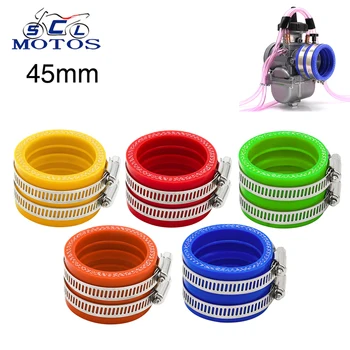 

Sclmotos- For PWK 34mm 36mm 38mm 40mm 42mm Motorcycle 45mm Carburetor Rubber Adapter Inlet Intake Pipe Dirt Bike for Honda KTM