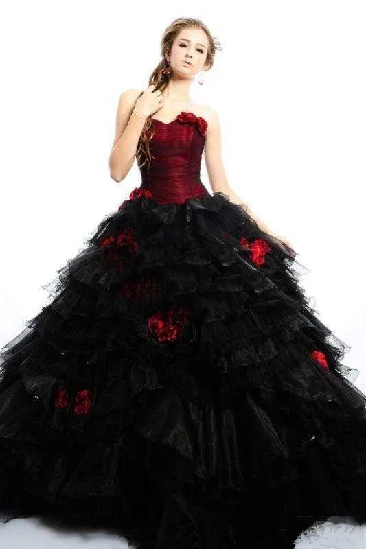 2019-vintage-gothic-quinceanera-gowns-sweetheart-red-and-black-victorian-ball-gown-sweet-16-18-formal-evening-dresses-occasion-gown-custom (2)_副本