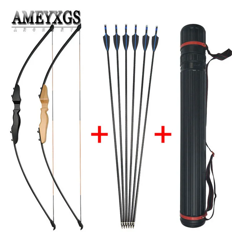 Juego de flechas de fibra de vidrio, arco recto de tiro de 55 pulgadas, 40lbs, recurvo, Spine500, flechas de tiro con arco, entrenamiento práctica, arco de entrada de caza