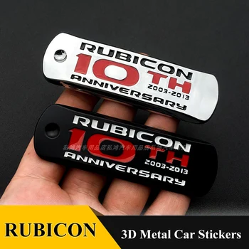 

3D Metal Rubicon 10th Anniversary Car Fender Trunk Emblem Badge Sticker Decals for Jeep Wrangler Grand Cherokee Car Styling