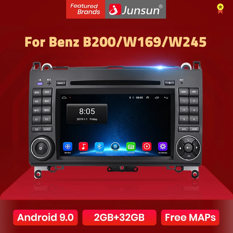 Junsun Android 9 0 GPS для Mercedes Benz B200 A B Class W245 Viano Vito W169 W639 Sprinter W906 2 din Автомобильный Радио dvd