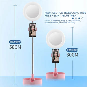 

Ring Lamp Video Light 30/58cm Dimmable LED Selfie Ring Light USB Photography Light With Tripod For Phone Makeup Youtube Tik tok