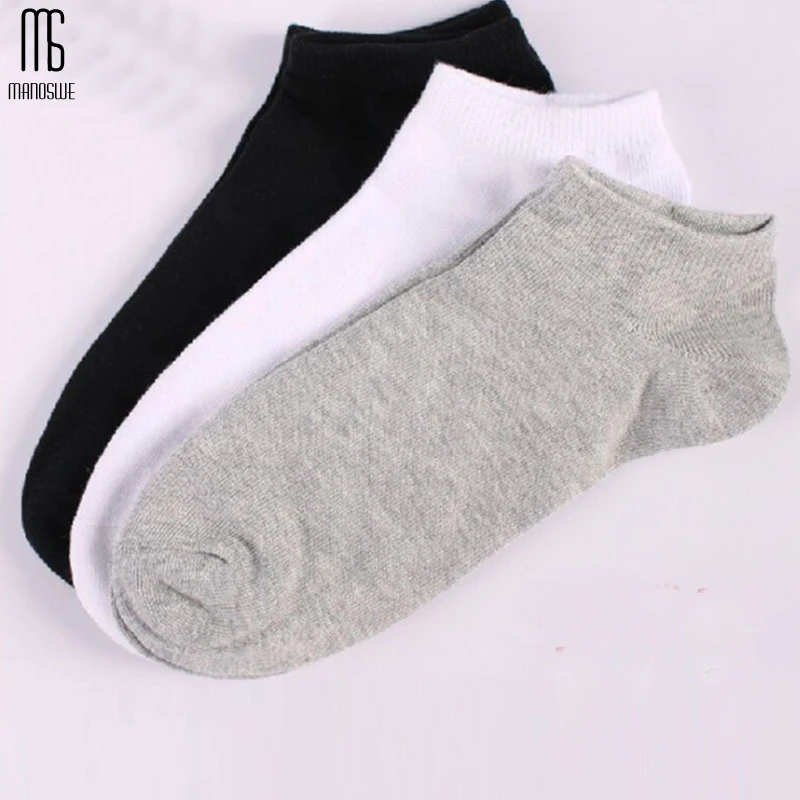Manoswe 7 пар носков женские Новогодние рождественские носки однотонные дышащие спортивные Белые Черные Серые Хлопковые носки для отдыха