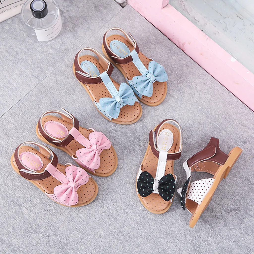 Детская обувь для маленьких девочек с бантом-бабочкой, обувь для принцессы сандалии