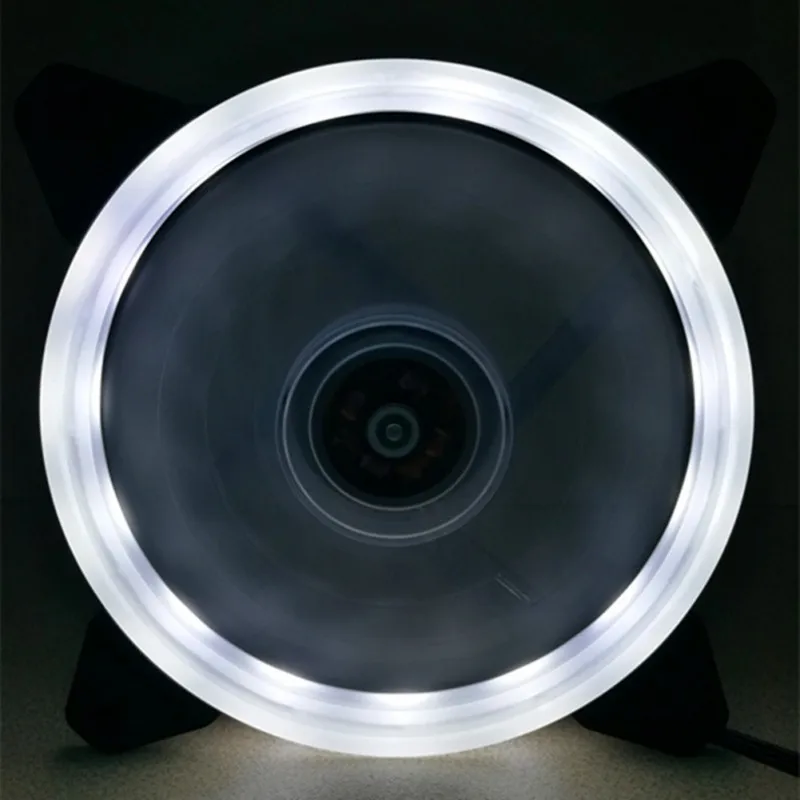 W Computer Eclipse 120mm LED Fan 120mm Fan Red Blue Green Light Guide Ring Newly Hot - Цвет: W