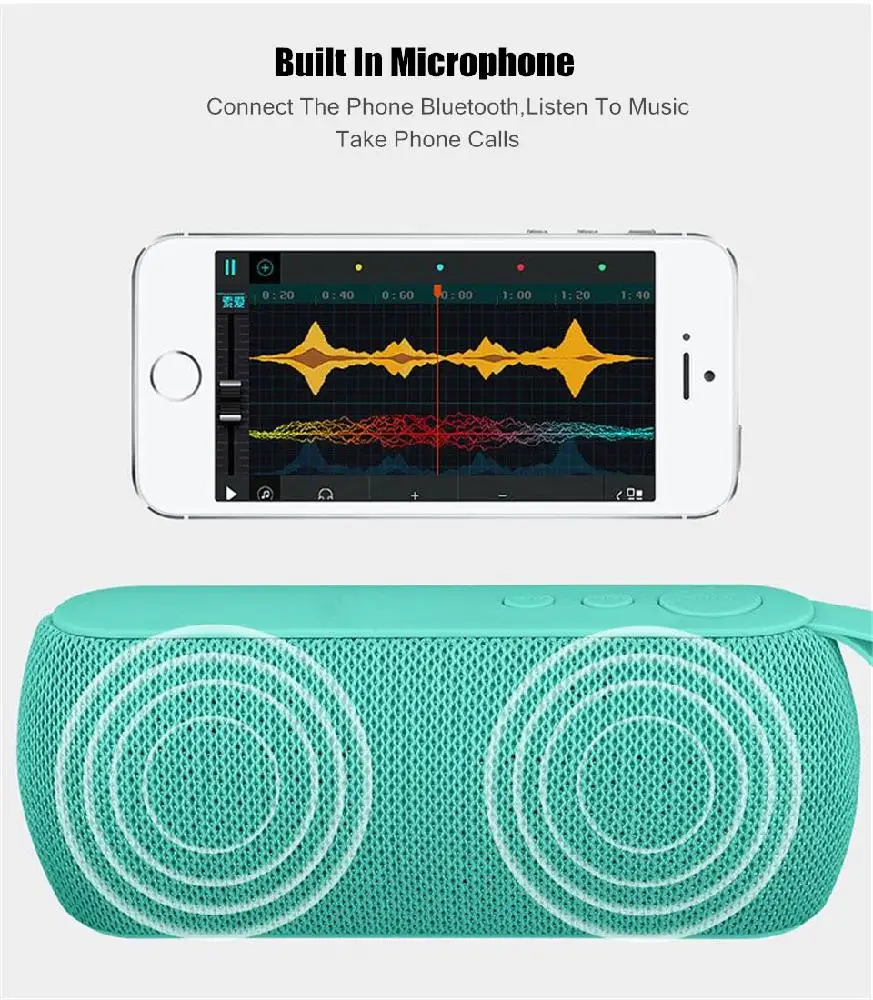 Мини Bluetooth динамик портативный 3D стерео музыка объемный громкий динамик s для мобильного телефона