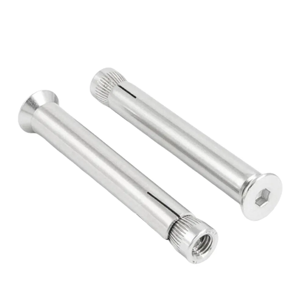 Wkooa Flat Head Hex Bolt Expansion Anchor Drop in Sleeve