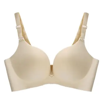 

New fashion women sexy lace gathered no trace v collar tube bra strap care bottom pad comfortable underwear feel skin-friendly