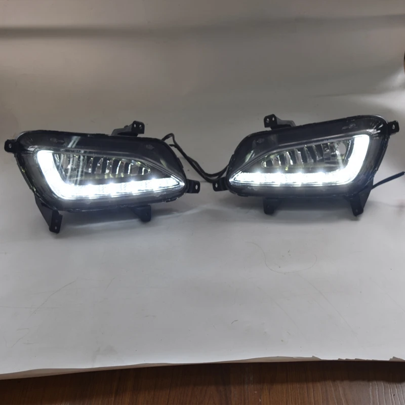 СВЕТОДИОДНЫЙ DRL Дневной светильник противотуманная фара автомобиля 12V для бега светильник s для hyundai Tucson