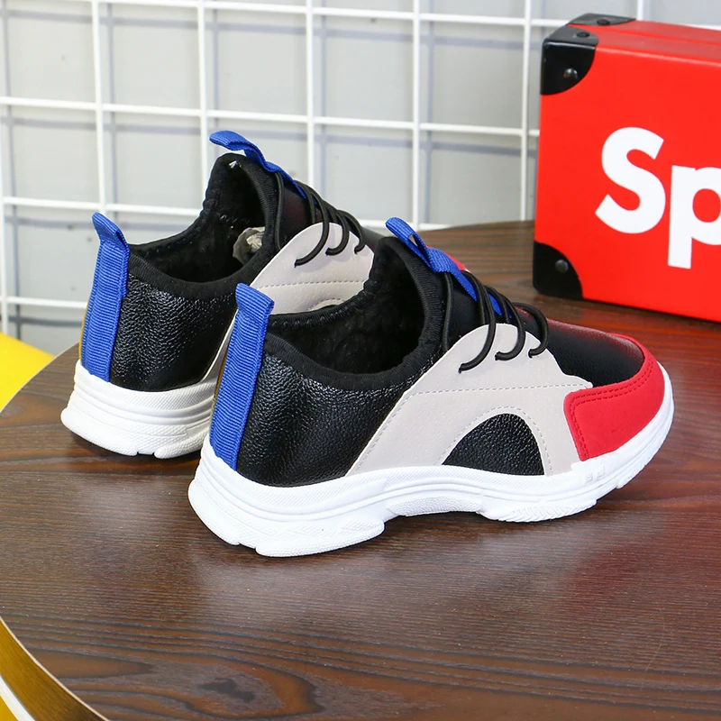 Children Outdoor Cotton Shoes baby shoes Sport Winter Keep Warm Kids Boys Plush Thicken Sneakers Casual Shoe Girls SP038