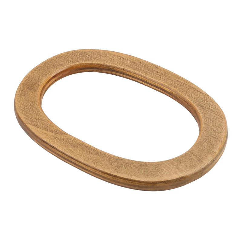 Oval Shape 2 Pieces Of Wood Bag Handle Wooden Cloth Purse Frame Bag Parts Handles