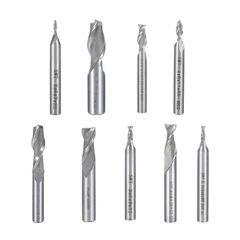 

uxcell 6-20mm Shank Flat Nose End Mill Cutter CNC Router Bits 2 Flute to Carbon Soft Alloy Die Tool Steel Cast Iron Aluminum
