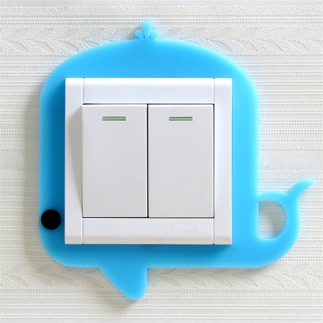 Switch Sticker Glow in Dark Wall Sticker home decor Luminous Switch/Socket Silicone Protect Cover On-Off Decor Sticker