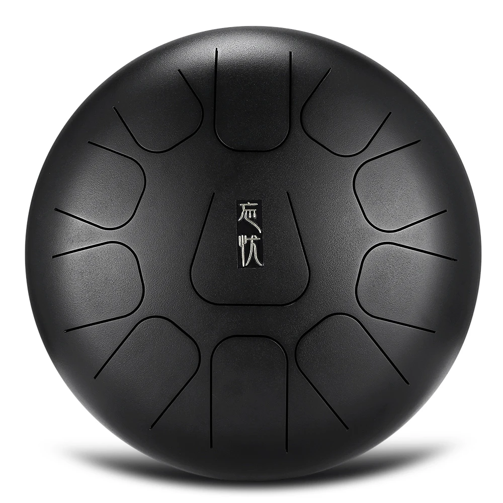 

12 Inch Mini 11 Tone Steel Tongue Percussion Drum Handpan Instrument With Drum