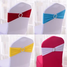 100 шт./лот свадебные чехлы на стулья из спандекса и лайкры лента для свадебной вечеринки и дня рождения украшения стульев