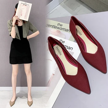 

2020 Spring Fashion Women Shoes Flats Shoe Plastic Women Casual Shoes Female Shoe Comfortable Ballet Flats Pointed Shoes