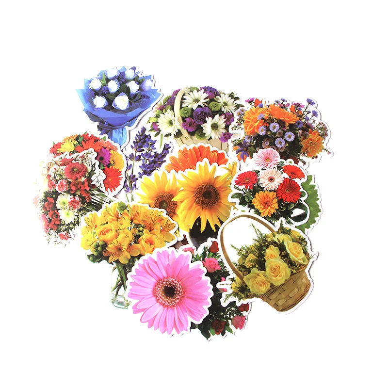 

15pcs/lot Flower Series Washi Tape Paper Album Notebook Adhesive Tape Color Tear Decoration Stationery Stickers AT2772