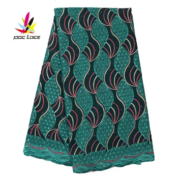 

Latest Swiss Voile In Switzerland With Stones 2020 High Quality African Dry Nigerian Net Cotton Embroidered Lace Fabric MY3130B