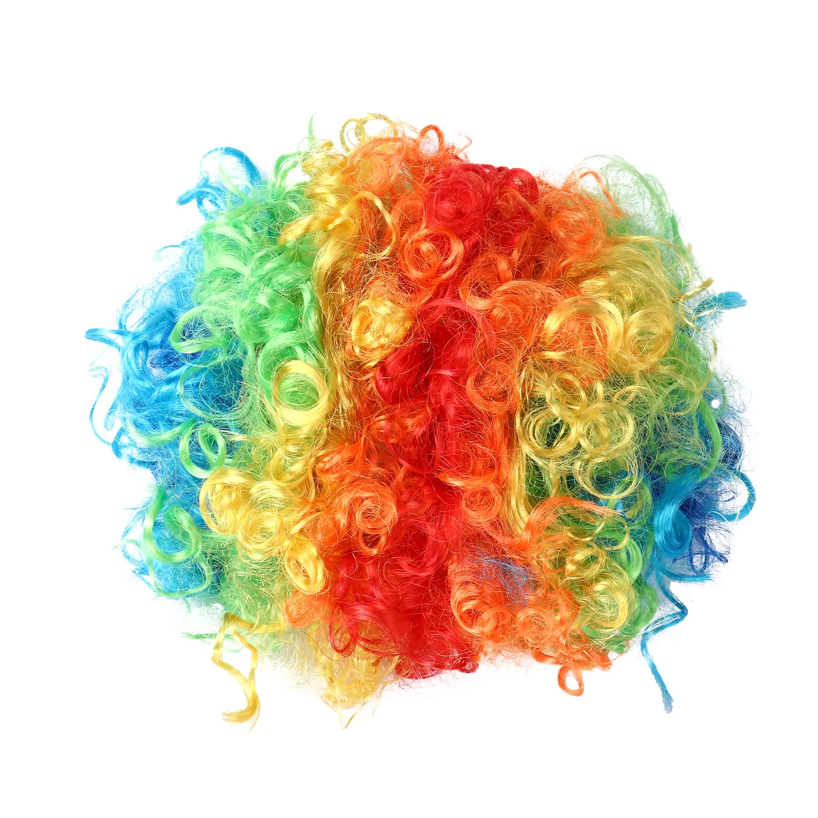 Rainbow Clown Costume Props Set Wig Red Sponge Nose Dots Bow Tie Gloves Clown Shoes Set Adult Kids Halloween Clown Cosplay Props