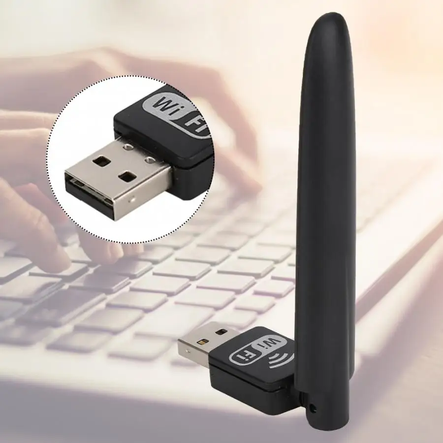 Ноутбук WiFi адаптер USB2.0 интерфейс 2,4G беспроводной WiFi адаптер с индикатором светильник
