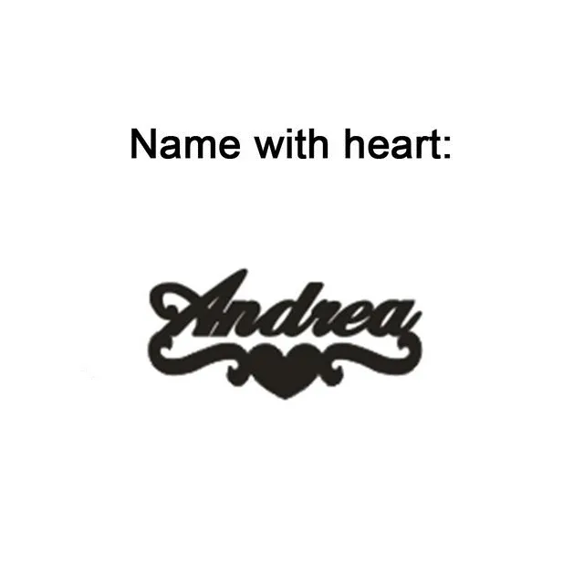 Name with Heart На заказ, детское ожерелье с именем, золотистый Серебристый с розой, золото, персонализированная подвеска в виде буквы, минимальное имя, ювелирное изделие, подарок на день рождения для маленькой девочки - Окраска металла: Name with Heart