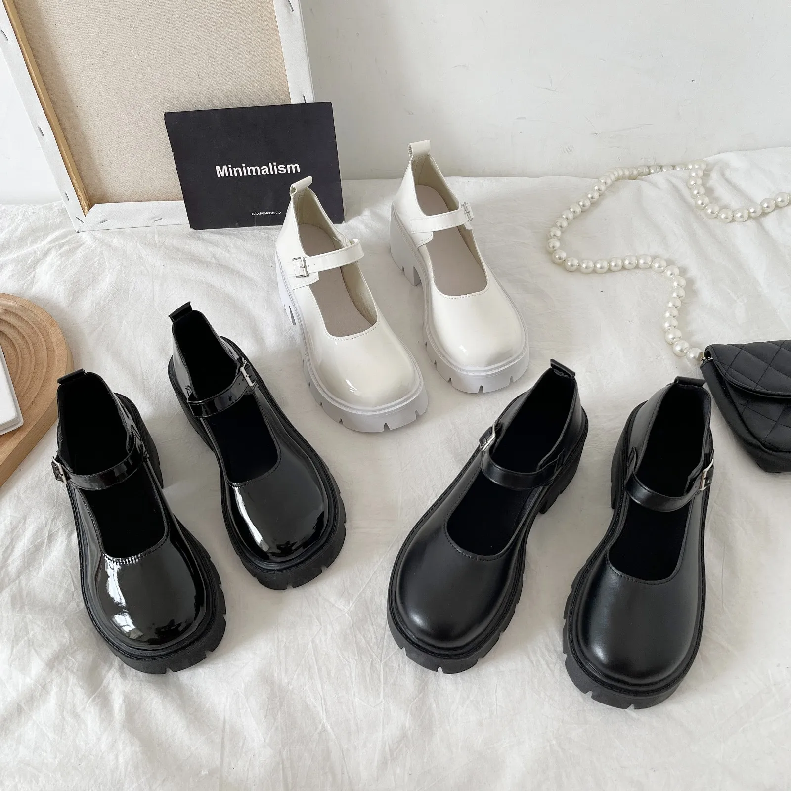 Lolita Shoes Women Japanese Style Vintage Soft Sister Girls High Heels Waterproof Platform College Student Cosplay Costume Shoes
