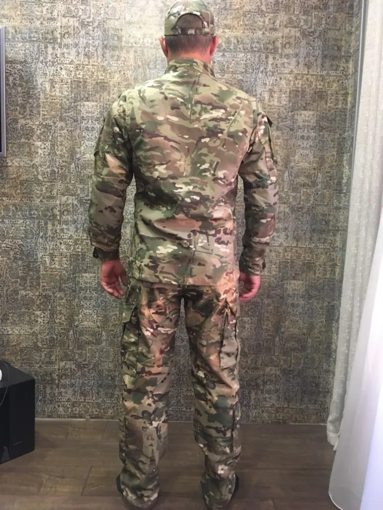 Military Uniform Camouflage Tactical Suit Men Army Special Forces Combat Shirt Coat Pant Set Camouflage Militar Soldier Clothes