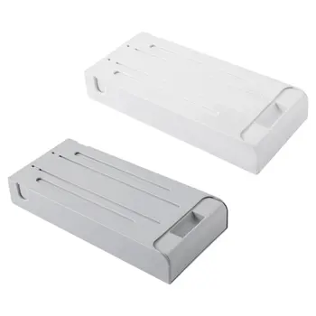 

2PCS Desktop Storage Box Multi-purpose Household Storage Drawer (White Grey)