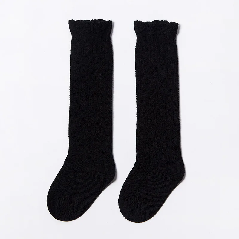 Baby Solid Infant Knee High Stockings Cotton Keep Warm Kids Socks