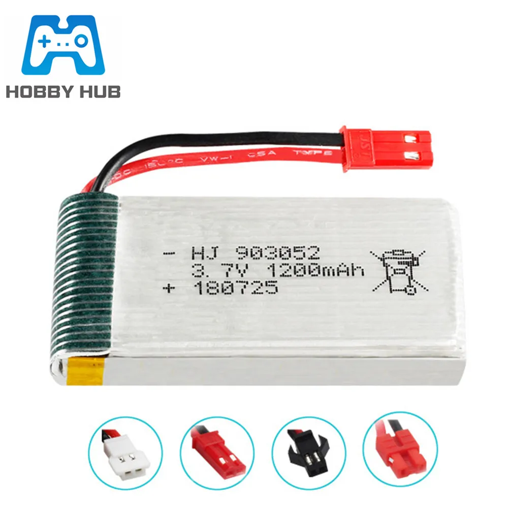 Литий полимерный аккумулятор 3 7 в 1200 мАч 30c для Syma X5SW X5SC X5S 1 X5HW X5UW M18 H5P HQ 859B RC Quadcopter