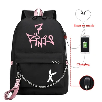 

Ariana Grande Backpack Women Laptop USB Charging Backpacks Teenager Girl School Bag Korean Bookbag Travel Rucksack Mochila
