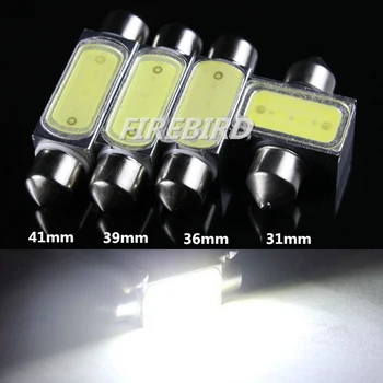 

2 x C5W COB 3W LED car license plate lights bulb L31-36-39-41mm super white dome compartment reading lamp