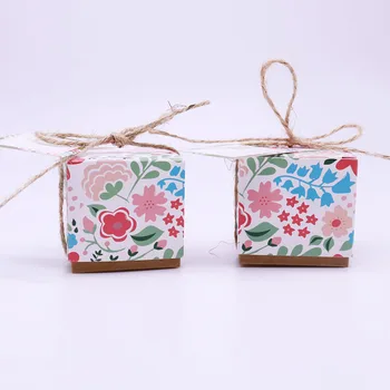 

Flower design Cookie Box DIY Card Wedding Favors Gift Boxes For Event Party Wedding & Engagement Supplies